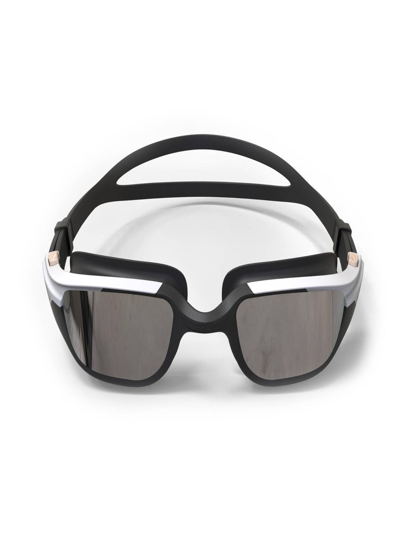 NABAIJI NABAIJI by DECATHLON, Adult Swimming Goggles Men Women UV Protection Mirror Lenses Black Beige White  - Image 3