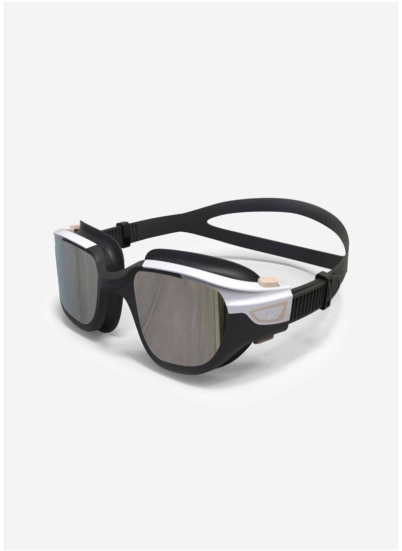 NABAIJI NABAIJI by DECATHLON, Adult Swimming Goggles Men Women UV Protection Mirror Lenses Black Beige White  - Image 1