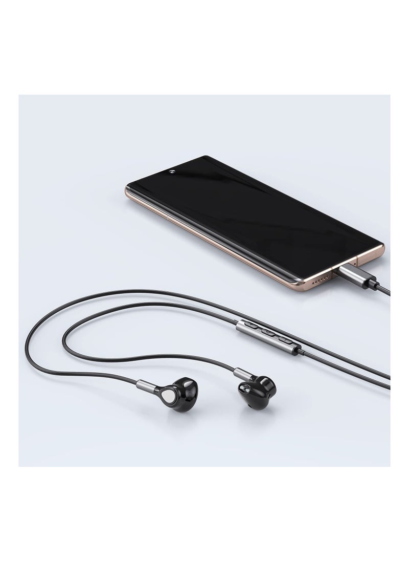 Generic - USB C Headphones for Samsung Galaxy S23 Ultra, S22, S21 FE, S20 - Wired In-Ear Earbuds with Mic, Compatible with Pad Pro, Pixel, OnePlus - USB Type C Earphones - Image 1