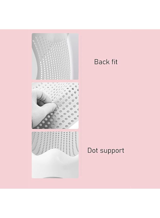 XICEN Baby Bathtub Baby Waterproof Non Slip Bath Support Tub Infant Newborn 0 6 Months Bath Net Newborn Tub Lying Support Bracket Bath Mat（Grey） - Image 2