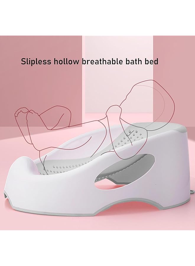 XICEN Baby Bathtub Baby Waterproof Non Slip Bath Support Tub Infant Newborn 0 6 Months Bath Net Newborn Tub Lying Support Bracket Bath Mat（Grey） - Image 3