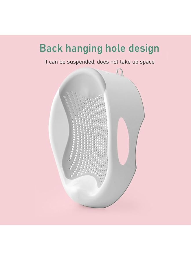 XICEN Baby Bathtub Baby Waterproof Non Slip Bath Support Tub Infant Newborn 0 6 Months Bath Net Newborn Tub Lying Support Bracket Bath Mat（Grey） - Image 5