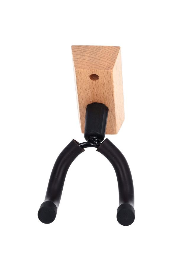 Thoraya - Guitar Wall Mount Hanger Guitar Neck Bracket Hook Holder Musical Instrument Accessories Trapezoidal Beech Wood Color - Image 1