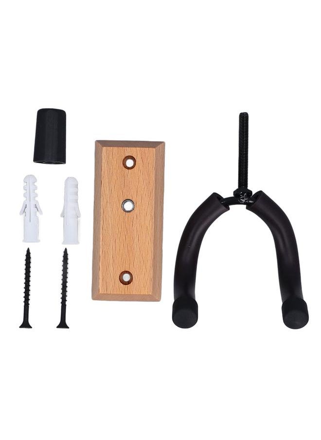Thoraya - Guitar Wall Mount Hanger Guitar Neck Bracket Hook Holder Musical Instrument Accessories Trapezoidal Beech Wood Color - Image 1