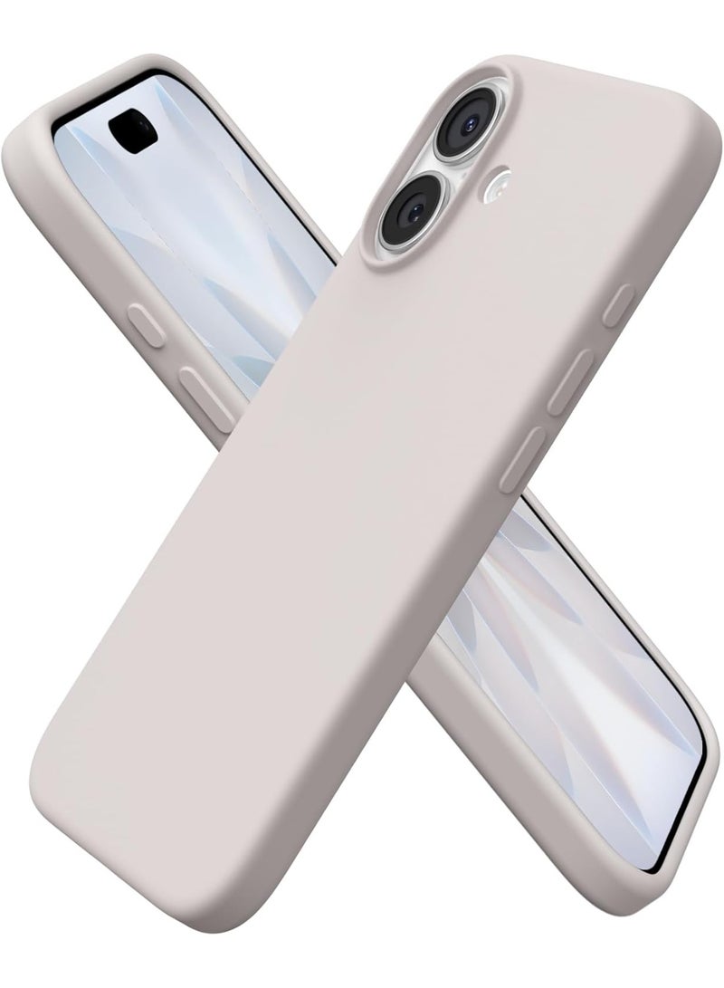 Ultra Slim Silicone Phone Case Compatible with iPhone 17 - Shockproof Phone Case with Soft Anti-Scratch Microfiber Lining-(Stone Gray) - Image 2