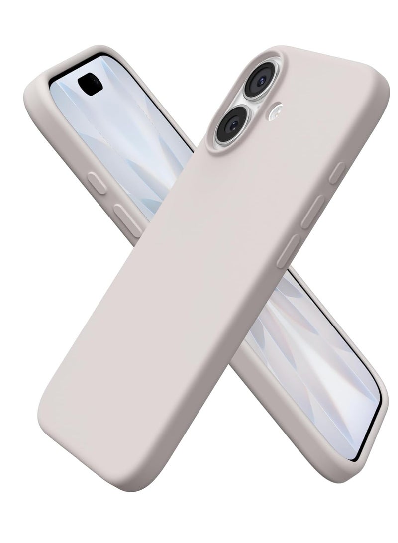 Ultra Slim Silicone Phone Case Compatible with iPhone 17 - Shockproof Phone Case with Soft Anti-Scratch Microfiber Lining-(Stone Gray) - Image 1