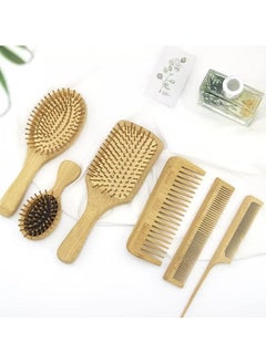 6Pcs Natural Bamboo Comb Set Wooden Massage Hair Brush with Wide Tooth Comb Grooming Comb for Women Men and Kids - Massage Scalp Comb - pzsku/ZF3AB5F78B0A7F8F2ABC1Z/45/_/1684486944/22e18ef6-29b7-4891-a809-cb4428e43a29