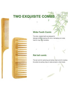 6Pcs Natural Bamboo Comb Set Wooden Massage Hair Brush with Wide Tooth Comb Grooming Comb for Women Men and Kids - Massage Scalp Comb - pzsku/ZF3AB5F78B0A7F8F2ABC1Z/45/_/1684486946/875711fd-5c1e-4ca3-8124-592f7362e125