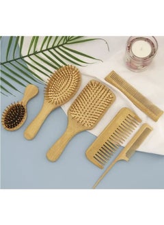 6Pcs Natural Bamboo Comb Set Wooden Massage Hair Brush with Wide Tooth Comb Grooming Comb for Women Men and Kids - Massage Scalp Comb - pzsku/ZF3AB5F78B0A7F8F2ABC1Z/45/_/1684486947/6fd3baf3-9fe6-4c68-908d-dbb85bf02910