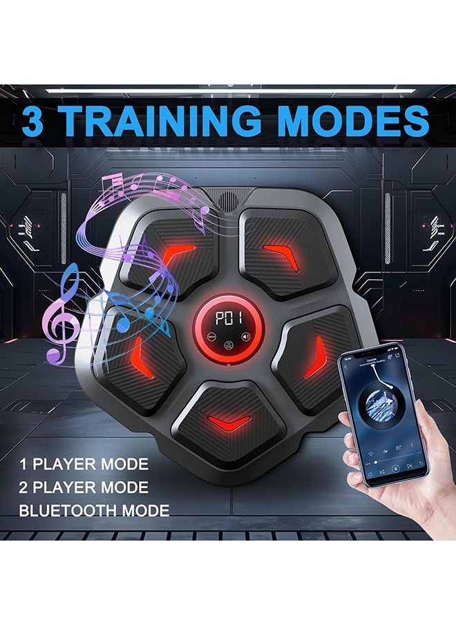 Bukela Smart Music Boxing Machine Boxing Music Workout Wall-Mounted Home Machine, Adult Electronic Boxing Pads - With Gloves  - Image 2