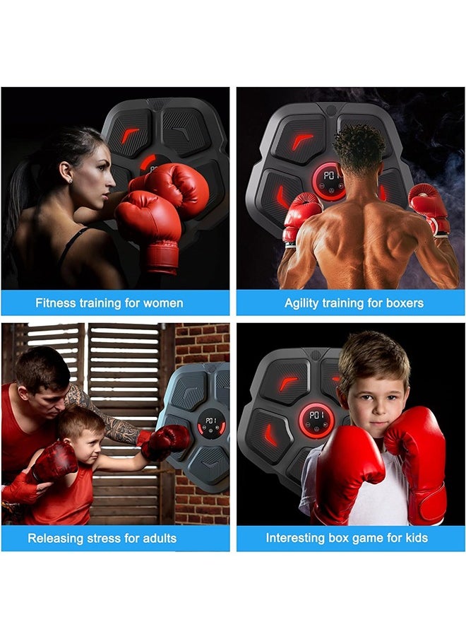 Bukela Smart Music Boxing Machine Boxing Music Workout Wall-Mounted Home Machine, Adult Electronic Boxing Pads - With Gloves  - Image 5