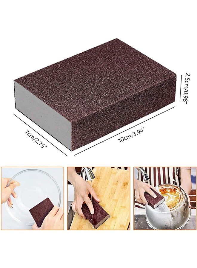 Nano Carborundum Sponge, 5PCS Emery Sponge Brush Clean Eraser Scrub, Kitchen Magic Cleaning Sponge For Removing Rust Cleaning Pots And Pans, Kitchen Cleaner Tool