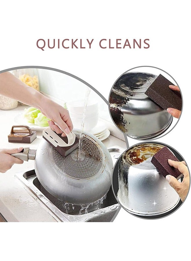 Nano Carborundum Sponge, 5PCS Emery Sponge Brush Clean Eraser Scrub, Kitchen Magic Cleaning Sponge For Removing Rust Cleaning Pots And Pans, Kitchen Cleaner Tool