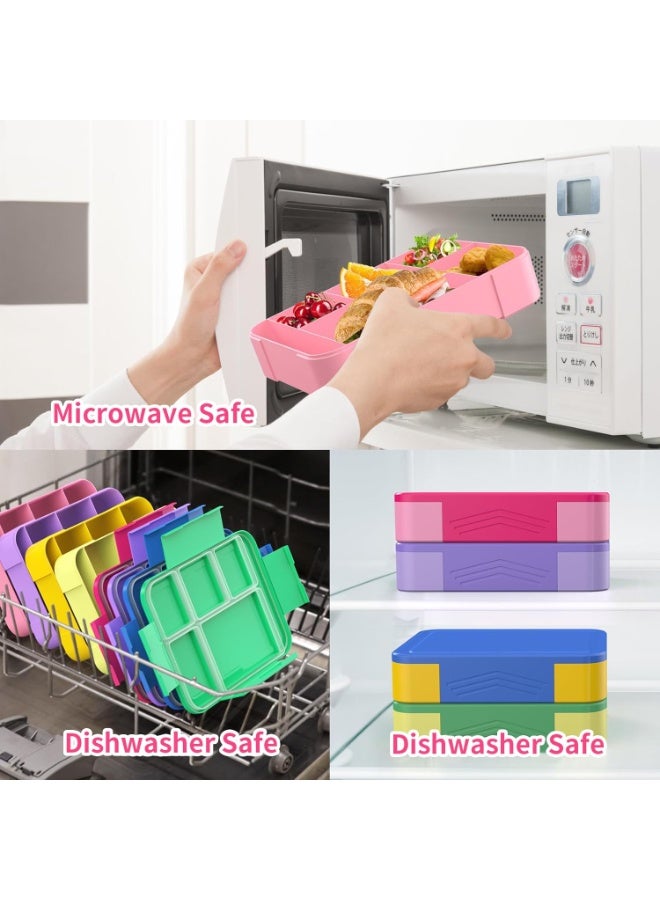Beauenty Hap Tim Bento Lunch Box for Kids & Adults, Lunchbox Containers with Tablewares for Boys & Girls, Leakproof, Microwave, Dishwasher, Freezer Safe, Bpa-Free, Pink - Image 5