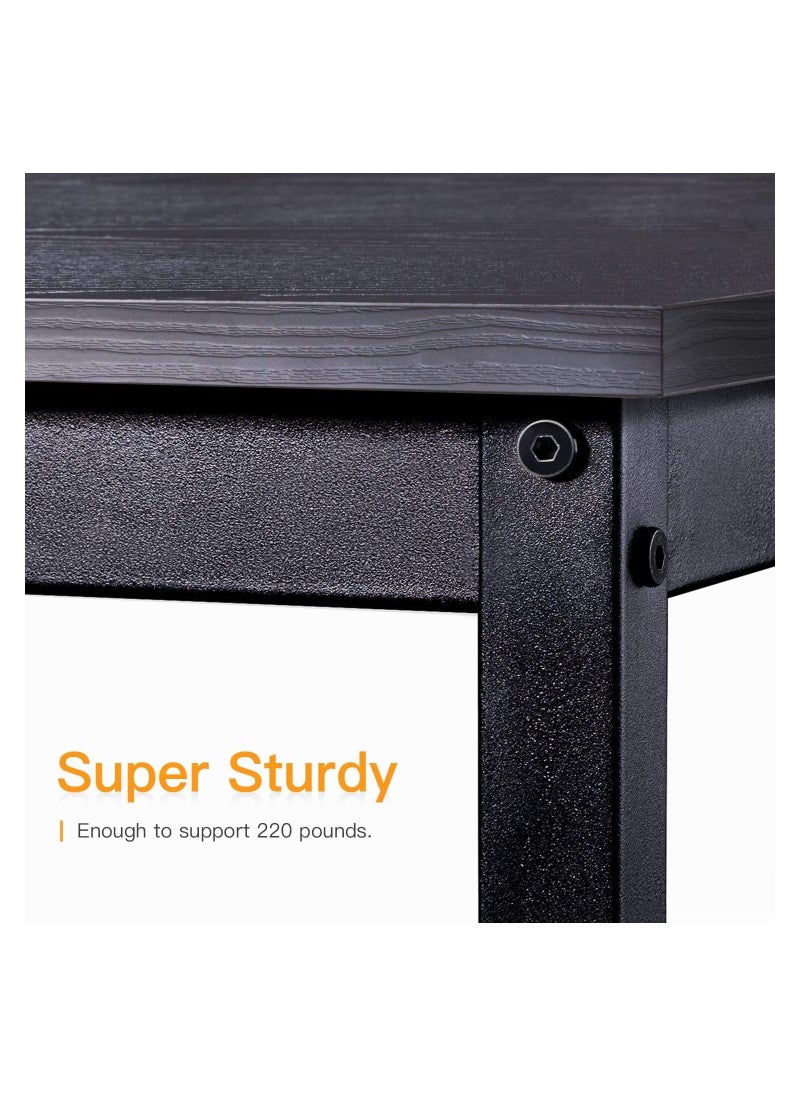 AGD - Multi-use L-shaped computer and study desk for home, office and work, Black color - Image 1