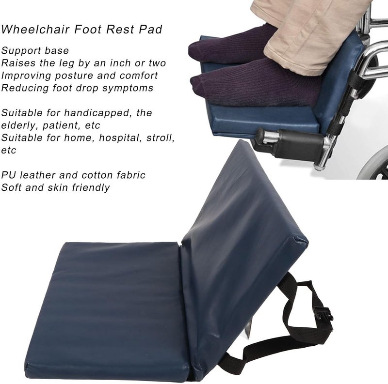 klarako Wheelchair Foot Rest Extender Elevating Pad Wheelchair Foot Rest Replacement Cushioned Pad Disabled Patient Pedal Cushion Protector for Handicapped Postoperative Recovery - Image 5
