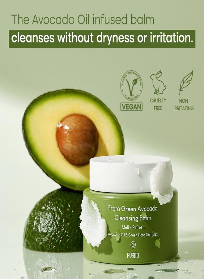 PURITO From Green Avocado Cleansing Balm 100ml / 3.38 fl. oz., Melt-In Moisture with Avocado Oil, Vegan, Cruelty-Free, Suitable for Dry Skin, Korean Skincare - Image 2