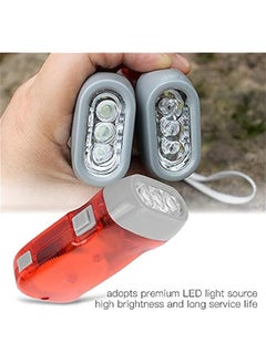 Generic LED Torch Emergency Flashlight Lamp,Hand Crank Flashlight, Outdoor Mini Manual Hand Crank Torch for Camping Home Car Emergency Survival Gear Self Powered Charging Torch Dynamo, Flashlight Hand C  - Image 2