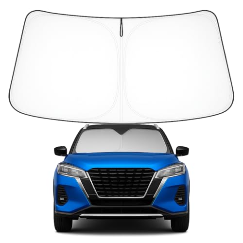 Proadsy Front Windshield Sun Shade Foldable Sunshade Protector Custom Fit 2018 2019 2020 2021 2022 2023 2024 Nissan Kicks S SV SR Crossover Accessories 2024 Upgrade