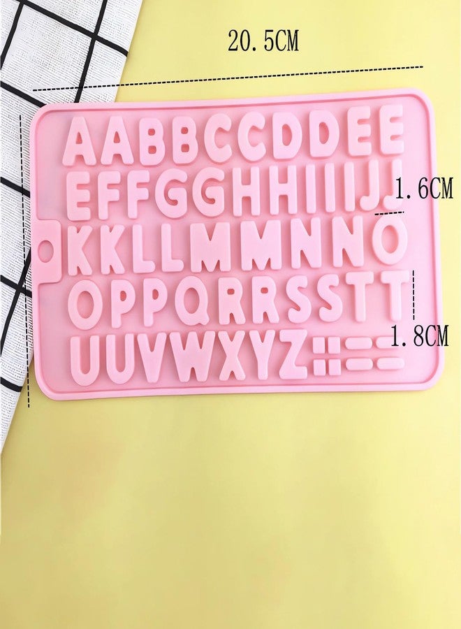 TARINI 2Pcs Silicone Moulds, Silicone Cake Moulds for Baking, Chocolate Moulds Silicone, Pink Alphabet Number Fondant Molds - Happy Birthday Silicone Molds for Chocolate Cake Decoration, DIY Baking Tools - Image 2