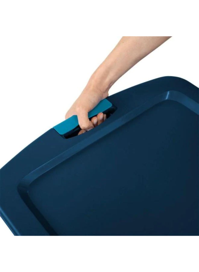 ستيريليت حاوية تخزين بقفل وحمل مع غطاء قابل للقفل أزرق وشفاف 68 لتر 4386892 - Image 4