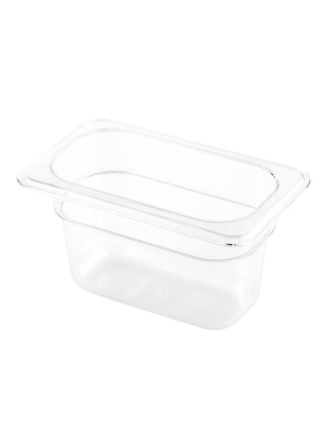 Restaurantware Met Lux 4 Inch Deep Food Pans, 1 1/9 Size Commercial Food Storage Container - Freezable, Avoids Breaking, Clear Plastic Cold Pans, Dishwashable, For Kitchens, Restaurants, Or Cafeterias - Image 1