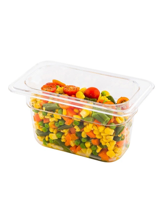Restaurantware Met Lux 4 Inch Deep Food Pans, 1 1/9 Size Commercial Food Storage Container - Freezable, Avoids Breaking, Clear Plastic Cold Pans, Dishwashable, For Kitchens, Restaurants, Or Cafeterias - Image 2