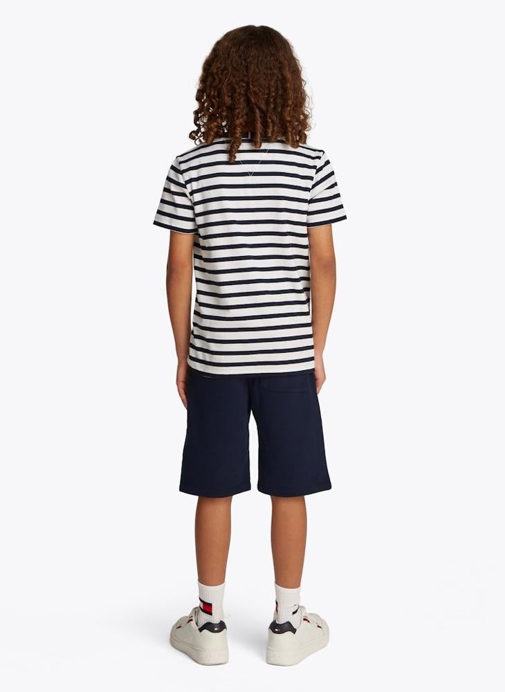 TOMMY HILFIGER - Kids Stripe T-Shirt & Shorts Set - Image 1