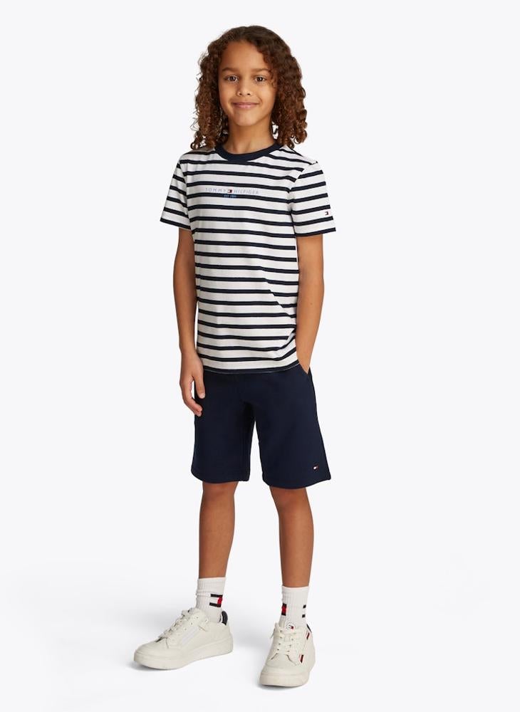 TOMMY HILFIGER - Kids Stripe T-Shirt & Shorts Set - Image 1
