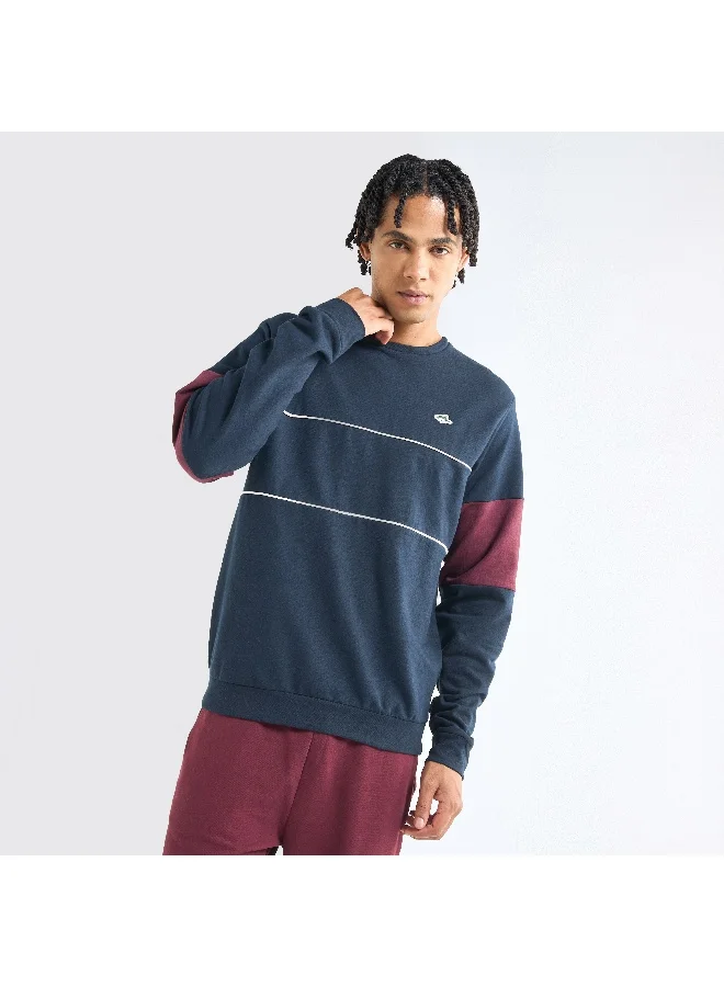 Splash FAV Solid Sweatshirt with Crew Neck and Long Sleeves