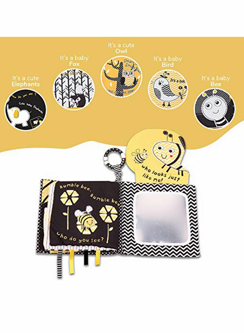 SOLARAE Quiet Book, Soft Books for Babies First Book Crinkle Cloth Baby Books for Infants Babies Kids Toddler Fabric Baby's First Soft Activity Books Early Educational Baby Toys Baby Gift - Image 2