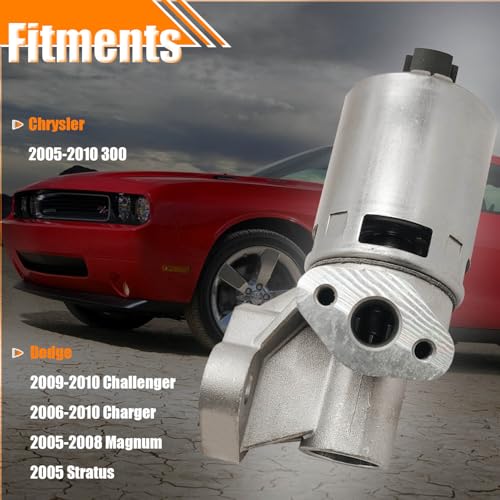 Quivimoro EGR Valve EGV843 Fits for 2005-2010 Chrysler 300, EGR Exhaust Gas Recirculation Valve for Dodge 2009-2010 Challenger, 2006-2010 Charger, 2005-2008 Magnum, 2005 Stratus Replace OE# 4593563AA 4593574AA - Image 2