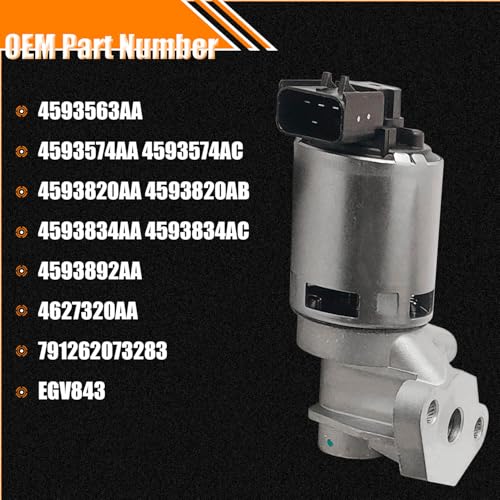 Quivimoro EGR Valve EGV843 Fits for 2005-2010 Chrysler 300, EGR Exhaust Gas Recirculation Valve for Dodge 2009-2010 Challenger, 2006-2010 Charger, 2005-2008 Magnum, 2005 Stratus Replace OE# 4593563AA 4593574AA - Image 3