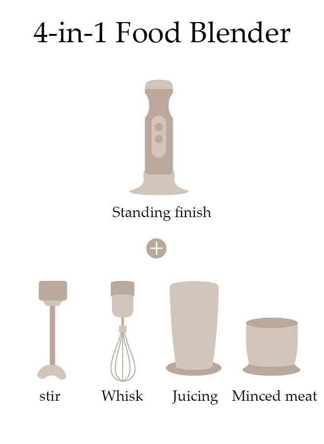 DUNISO - Immersion Blender Handheld Hand Blender 1000W, Trigger Variable Speed 5 in 1 Stick Blender, Emulsion Blender with Chopper, Whisk and Frother for Soup, Baby Food and Smoothies - Image 1