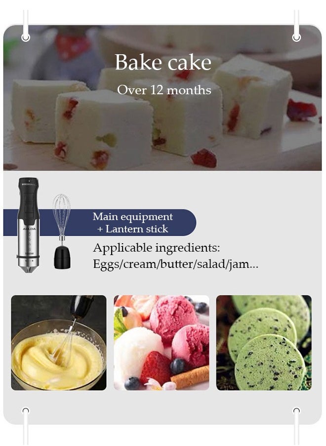 DUNISO - Immersion Blender Handheld Hand Blender 1000W, Trigger Variable Speed 5 in 1 Stick Blender, Emulsion Blender with Chopper, Whisk and Frother for Soup, Baby Food and Smoothies - Image 1