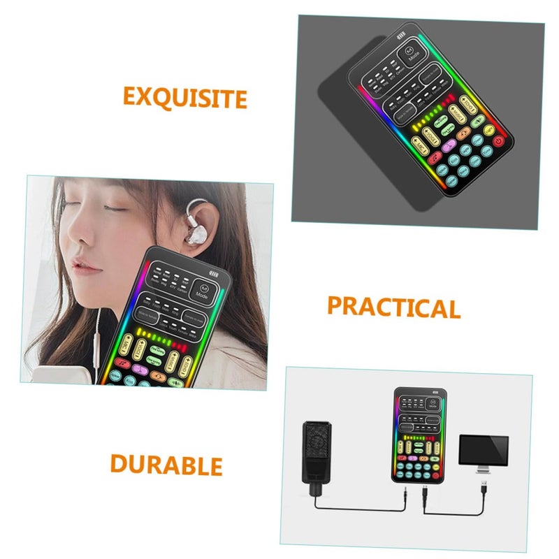 Compact Mini USB Sound Card Audio Interface with Voice Changer for Live Streaming Recording - Image 5