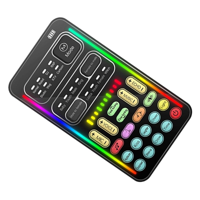 Compact Mini USB Sound Card Audio Interface with Voice Changer for Live Streaming Recording - Image 2