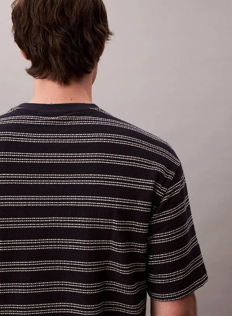 Calvin Klein Jeans Night Sky Stripe Jacquard Relaxed Pocket Tee for Men | Best Price UAE