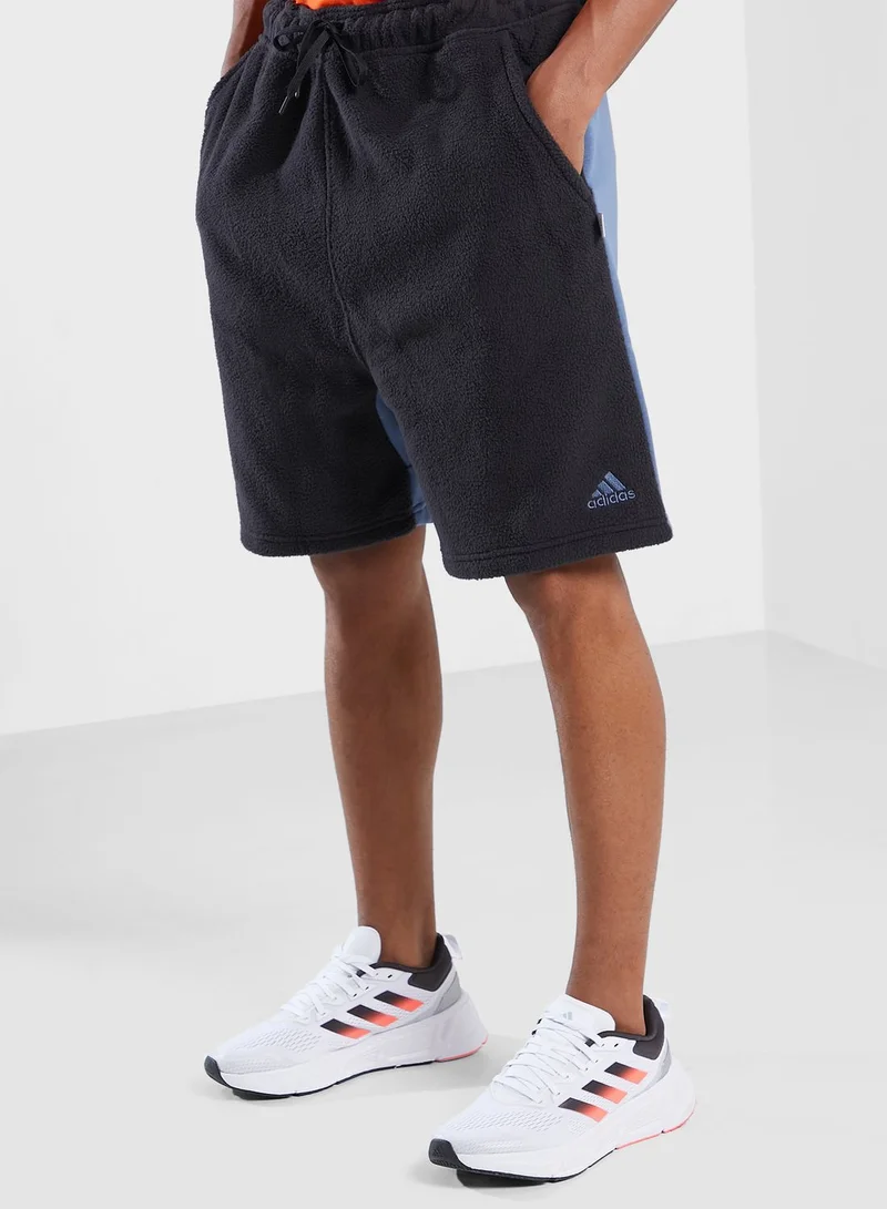 Adidas Color Block Logo Shorts