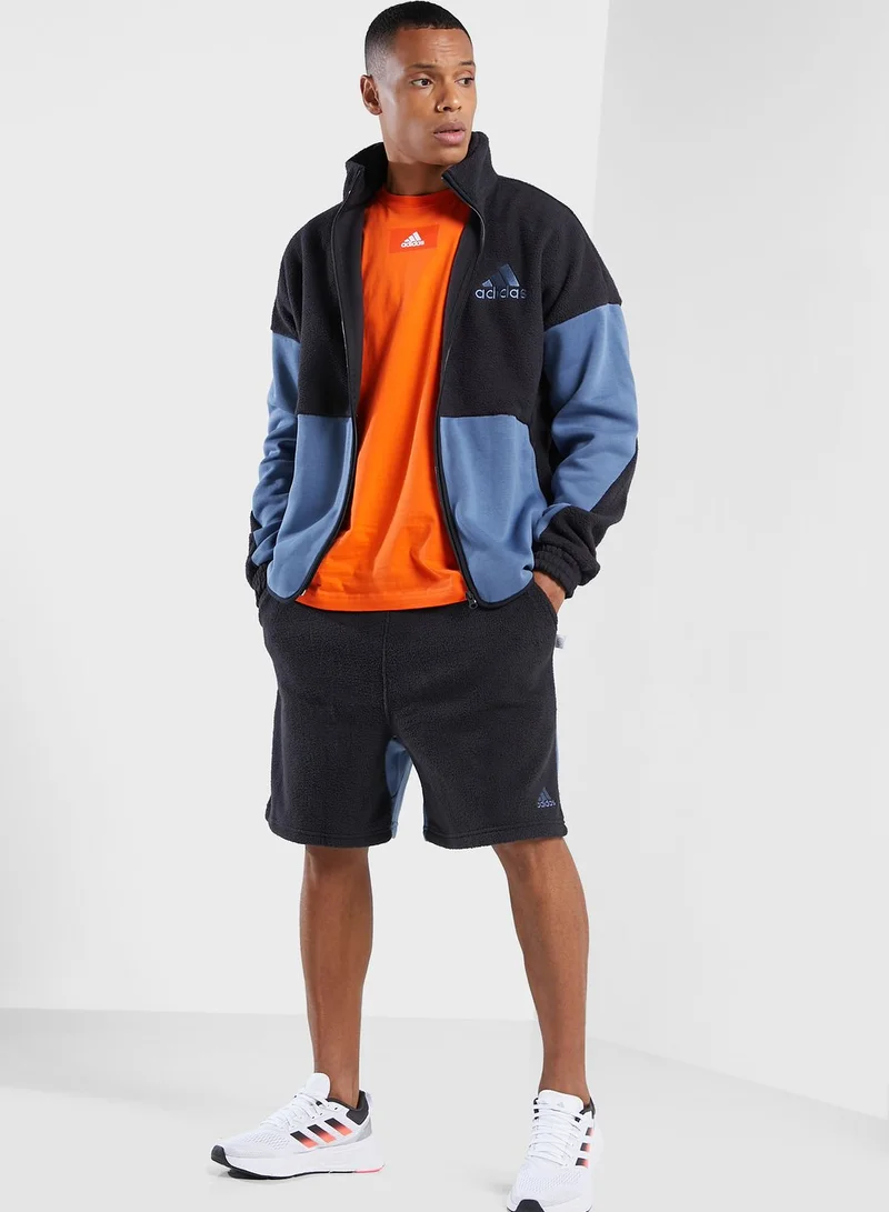 Adidas Color Block Logo Shorts