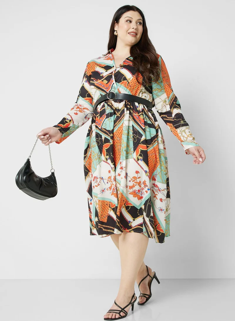 Ella Plus Printed Midi Dress