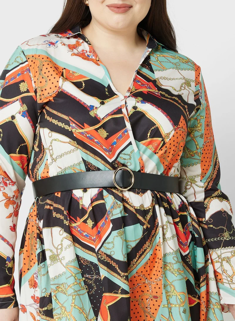 Ella Plus Printed Midi Dress