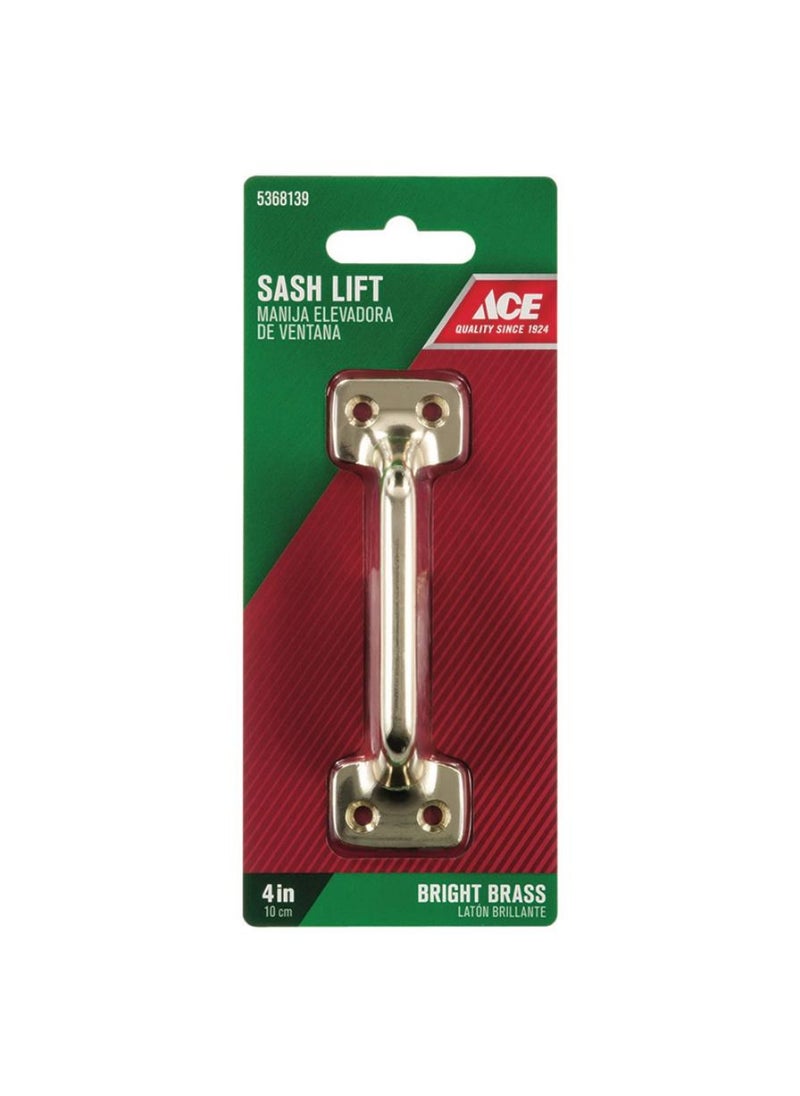 ACE Ace Bright Brass Universal Sash Lift Handle 10cm 