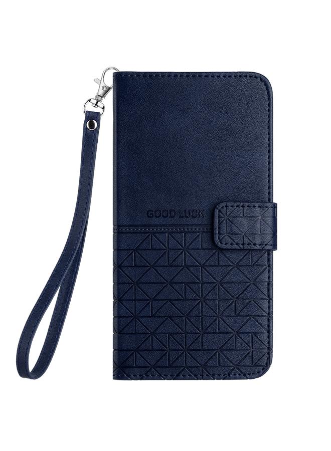 Green Tiger Case For Google Pixel 7a Rhombic Texture Leather Phone Case with Lanyard - Image 2