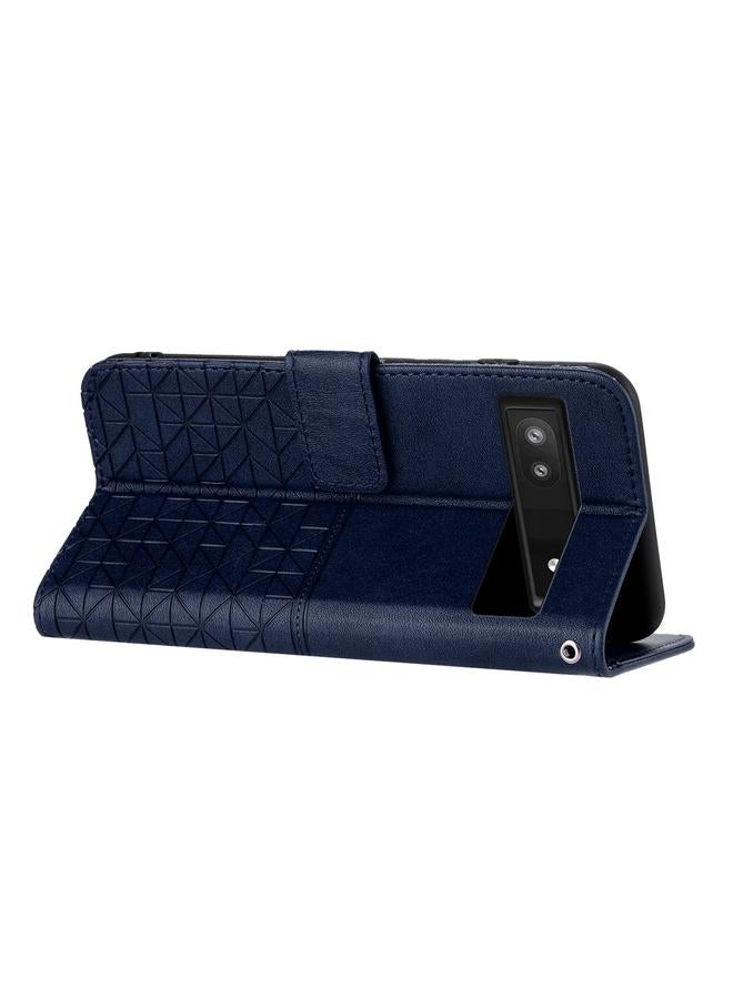 Green Tiger Case For Google Pixel 7a Rhombic Texture Leather Phone Case with Lanyard - Image 4