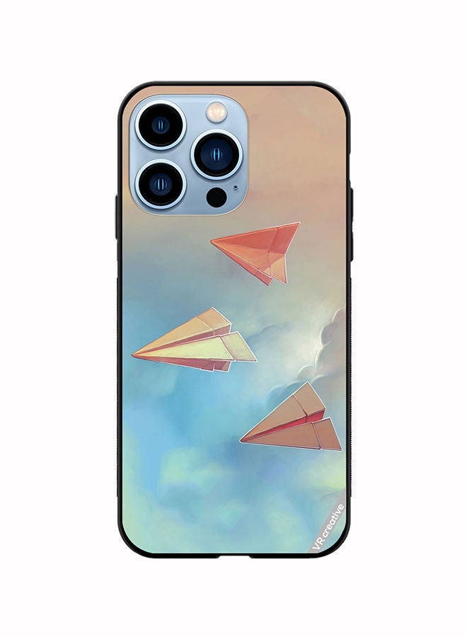 VR CREATIVE Protective Case Cover For Apple iPhone 14 Pro Max Paper Plane Design Design Multicolour - Image 1