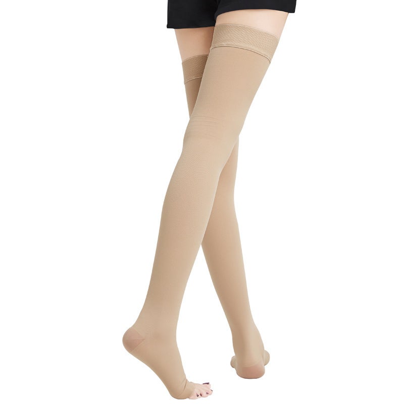 Thin Venous Compression Socks with Graduated Pressure - Level 1 & 2 Elastic Stockings for Beautiful Legs and Vein Protection - Image 1