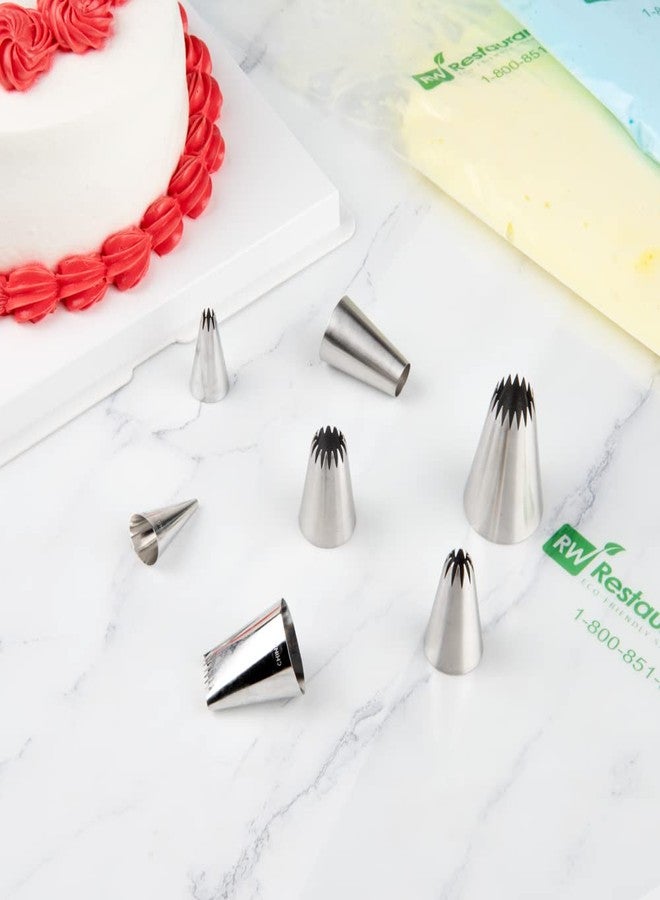 Restaurantware Pastry Tek Piping Tip 1 Open Star Decorating Tip - #6B Dent-Resistant Stainless Steel Icing Tip Dishwasher-Safe Decorate Cupcakes Cakes or Cookies - Image 3