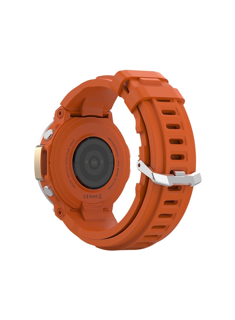 جولتيج ساعة ذكية SW02 Vintage مع مقاومة للماء، دفع NFC، ومراقبة النوم، معدل ضربات القلب، الضغط، ومستوى الأكسجين - باللون البرتقالي - Image 3