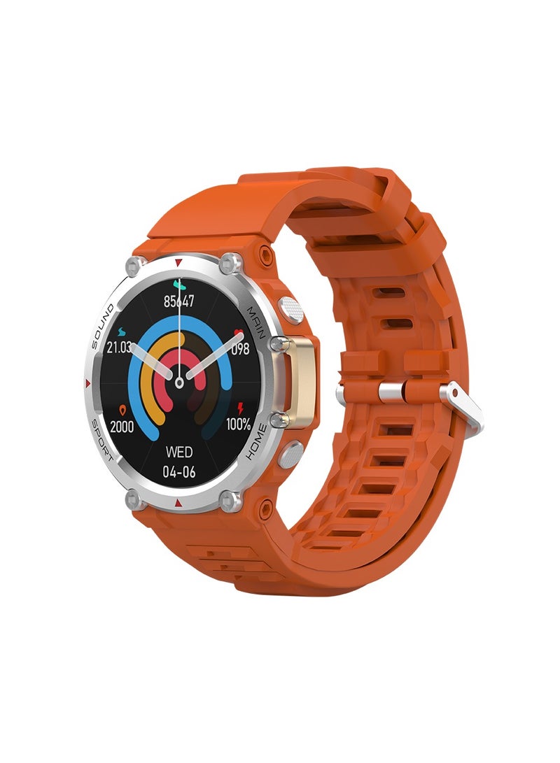 جولتيج ساعة ذكية SW02 Vintage مع مقاومة للماء، دفع NFC، ومراقبة النوم، معدل ضربات القلب، الضغط، ومستوى الأكسجين - باللون البرتقالي - Image 2